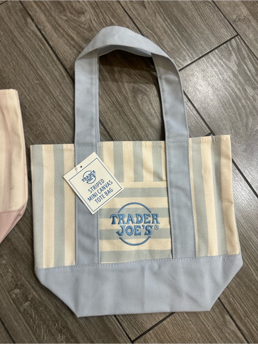 VIRAL LIMITED EDITION Trader Joe’s Summer 2026 Mini Canvas Tote Bag - Blue